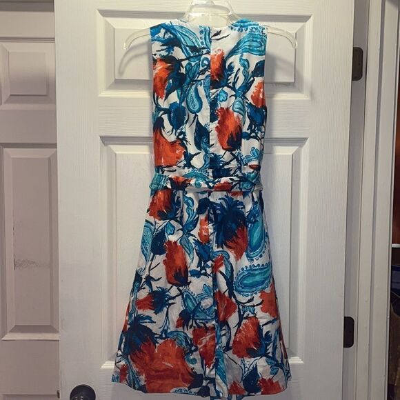 Talbots Petites Blue & Orange Paisley Sundress - Picture 4 of 4
